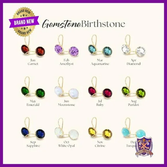 14k Yellow Gold Opal Dangle Earrings 8mm Handmade Wedding Jewelry Gift